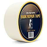 White Bookbinding Tape, White Cloth Book Repair Tape for Bookbinders, Semi-Transparent Hinging Tape, Craft Tape, 2' Inches by 45' Feet, Acid Free and Archival Safe Tape for Crafts & Book Repair