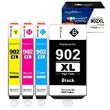 GPC Image Compatible Ink Cartridge Replacement for HP 902XL 902 Ink Cartridges to use with Officejet 6978 6968 6962 6958 6970 6950 6960 Printer Tray (Black, Cyan, Magenta, Yellow, 4 Pack)