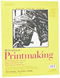 Strathmore 300 Series Printmaking Paper Pad, Glue Bound, 11x14 inches, 30 Sheets (120g) - Artist Paper for Adults and Students - Block Printing, Linocut, Screen Printing