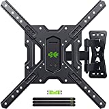 USX MOUNT Full Motion TV Mount, Swivel Articulating Tilt TV Wall Mount for 26-55' LED, OLED, 4K TVs, TV Bracket Wall Mount with VESA 400x400mm Up to 60lbs, Perfect Center Design -XMM006-1