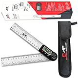 Digital Angle Finder Tool 7 Inch / 180 mm Stainless Steel with Pouch, Digital Protractor Angle Finder for Woodworking Measurement, Angle Measuring Tool by S&F STEAD & FAST