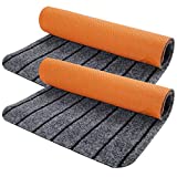 Door Mat Outside Inside with Non-Slip Rubber Backing, 2-Pack 17' X 30' Doormat for Entrance Way Outdoor Indoor, Entryway Rug, Home Floor Mat, Machine Washable, Low Profile