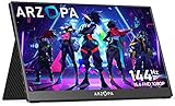 Arzopa 15.6'' 144Hz Portable Gaming Monitor, 1080P FHD Portable Monitor with HDR Laptop Computer Monitor Eye Care External Second Screen for Switch, Xbox, PS5, Laptop, PC, Mac, Raspberry Pi