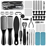 Professional Pedicure Kit, Rosmax 30 in 1 Pedicure Tools Stainless Steel Washable Foot Care Kit Dead Skin Remover Foot Spa Set at Home