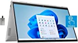 2022 HP Envy x360 2-in-1 15.6' FHD Touchscreen Laptop, Intel Core i7-1165G7, 16GB RAM, 1TB PCIe SSD, Backlit Keyboard, Iris Xe Graphics, HD Webcam, Win 11, Silver, 32GB Snow Bell USB Card