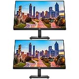 HP P224 21.5 Inch Monitor 2-Pack, FHD 1920 x 1080, LED Backlit, IPS, Vesa Compatible, Anti-Glare, Tilt (HDMI, VGA and DisplayPort) for Home and Office