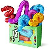 BUNMO Pop Tubes | Large 4pk Toddler Sensory Toys | Hours of Fun for All Ages | Imaginative & Stimulating Creative Play | Stocking Stuffers for Toddlers