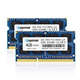 PC3-10600 DDR3 1333 8GB Kit (2x4GB) RAM PC3 10600S 1333MHZ 2Rx8 204-pin 1.5v 4GB Memory Upgrade for Laptop