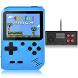 Handheld Game Console, Retro Game Console with 400 Classic Handheld Games, Supporting 2 Players & TV Connection, 800 mAh Rechargeable Battery