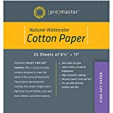 Promaster Fine Art Inkjet Paper - 100% Cotton - Natural Watercolor - 8 1/2 x 11'' - 25 Sheets
