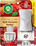 Air Wick Plug in Scented Oil Starter Kit (Warmer + 1 Refill), Apple Cinnamon Medley, Air Freshener, Essential Oils, Fall Scent, Fall decor