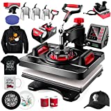 AKEYDIY 8 in 1 Heat Press Machine Professional Sublimation Machine 15' X 12' Swing Away Shirt Printing Heat Transfer Digital Industrial-Quality Heat Press Machine for T Shirts,Cap,Mug,Plate