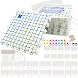 LAMXD Blocking Mats for Knitting - Extra Thick Blocking Boards with Grids with 22PCS Knitting blockers and 100 T-pins for Needlework or Crochet - Pack of 9