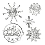 Metal Die Cuts Merry Christmas Letter Snowflake Cutting Dies Embossing Stencil for Card Making Scrapbooking Album Stamps for DIY Christmas Décor Paper Craft