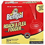 Bengal Concentrated Roach & Flea Fogger – Indoor Roach Fogger for Heavy Infestations – No Mess, No Odor Insect Fogger – Indoor Pest Control Bug Treatment, 2.7 Ounce, 3 Count