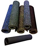American Floor Mats 1/4in (7mm) Thick 10% Grey 4' x 50' Heavy Duty Rubber Rolls, Protective Exercise Mats, Home Gym Rubber Flooring