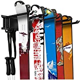 WALMANN Garage Storage Organization System Ski Wall Rack 10 Pairs of Skis Mount Hanger Home Shed and Garage Snowboard Wall Rack System Holds Up to 300lbs