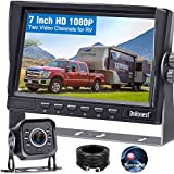 DoHonest RV Backup Camera HD 1080P 7'' LCD Monitor System Infrared Night Vision Waterproof Metal Rear View Cam Adapter for Furrion Pre-Wired RV Truck Trailer Camper Van V22