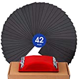 Sandpaper Grit 120 to 3000 Sand Paper with Sanding Block Sander, Wet Dry Variety Pack Abrasive Sandpapers Assortment for Wood Automotive Car Furniture Metal Polishing Finishing, 9х3.6”