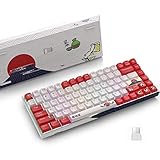 COSTOM XVX M84 Hot Swappable Wireless Mechanical Keyboard, 75% Layout TKL Gaming Keyboard, N-Key Rollover RGB Backlit Custom Keyboard for Windows Mac PC Gamers(Izakaya Theme, Gateron Yellow Switch)