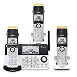 VTech IS8151-3 Super Long Range 3 Handset DECT 6.0 Cordless Phone for Home with Answering Machine, 2300 ft Range, Call Blocking, Bluetooth, Headset Jack, Power Backup, Intercom, Expandable to 12 HS
