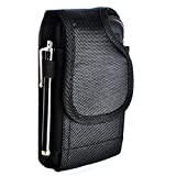 KUTECK® BLACK HEAVY DUTY RUGGED NYLON CANVAS POUCH FITS FOR SAMSUNG GALAXY S10/S10E/S10 PLUS/S9/S9 PLUS/S8/S8 PLUS/S7 EDGE/S7 (WITH OTTERBOX / LIFEPROOF / MOPHIE JUICE PACK AIR/PLUS CASE ON)
