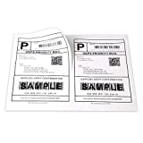 [100 Sheets; 200 Labels] Half Sheet Self Adhesive Shipping Labels for Laser & Inkjet Printers, 5-1/2' X 8-1/2'
