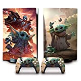 PS5 Disk Version Skin for Console and Controllers Vinyl Sticker, Durable, Scratch Resistant, Bubble-Free, Compatible with PlayStatìon 5 (Yooda)