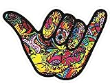 2 pcs Hang Loose Sticker Decal Car Bumper, Hard Hat, Toolbox, Laptop, Window. 5' x 3.5' Cut With Thin White Border. Good Vibes