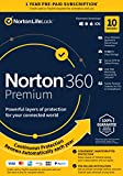Norton 360 Premium, 2023 Ready, Antivirus software for 10 Devices with Auto Renewal - Includes VPN, PC Cloud Backup & Dark Web Monitoring [Key card]