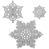 Cutting Dies Metal, Christmas Die Cut Metal, Big Snowflake Decorate Embossing Stencils for DIY Scrapbooking Photo Album Decorative DIY Paper Cards Making Gift, Metallic Die Cut Combination