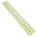 Arteza Quilting Ruler, Laser Cut Acrylic Quilters' Ruler with Patented Double Colored Grid Lines for Easy Precision Cutting, 2.5' Wide x 18' Long for Quilting, Sewing & Crafts, Black & Lime Green
