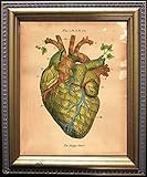The Hoppy Heart Vintage Semi-Matte Photo Print Anatomy Heart Beer Hops Digital Collage Art Print Tea Stained Paper beer gift for beer lover gift for him dank wall decor
