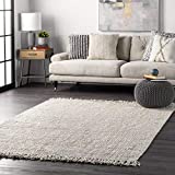 nuLOOM Daniela Farmhouse Chunky Jute Area Rug, 8' 6' x 11' 6', Off-white