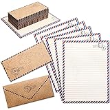 48 Pack Stationery Paper and Envelopes Set, Penpal Kit for Writing Letters in Travel Design