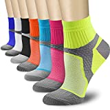 CHARMKING Compression Socks Women & Men 6 Pairs 15-20 mmHg is Best Graduated Athletic for Running, Flight Travel, Pregnant, Cycling, Support -Boost Performance, Flexibility, Durability(Multi 02,L/XL)