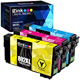 E-Z Ink (TM) Remanufactured Ink Cartridge Replacement for Epson 802XL 802 T802XL T802 to use with Workforce Pro WF-4740 WF-4730 WF-4720 WF-4734 EC-4020 EC-4030 (1 Cyan, 1 Magenta, 1 Yellow)