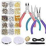 Anezus Jewelry Repair Kit with Jewelry Pliers, Jewelry Making Tools, Beading String and Jewelry Making Supplies for Jewelry Repair, Jewelry Making and Beading