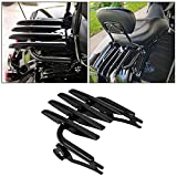 ECOTRIC Detachable Stealth Black Luggage Rack Compatible with 09-21 Harley Touring Road King FLTR FLHR