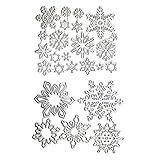 FAZHBARY 25 PCS Snowflake Dies Christmas Die Cuts for Card Making Metal Cutting Dies for Scrapbooking Paper Crafting DIY Embossing