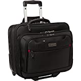 Heritage Travelware Streeterville 1680d Polyester Triple Compartment Top Zip Laptop Portfolio Overnighter, Black