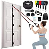 Brebebe Door Anchor Strap for Resistance Bands Exercises, Multi Point Anchor Gym Attachment for Home Fitness, Portable Door Band Resistance Workout Equipment