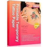 Stampcolour Printable Temporary Tattoo Paper for INKJET printer 8.5'X11' 5 Sheets DIY Tattoos Stickers,Personalized Image Transfer Sheet for skin - Custom Waterslide Decal for women men