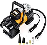 AstroAI Air Compressor Tire Inflator Portable Air Pump for Car Tires 12V DC Digital Tire Pump 150PSI with Emergency LED Light for Cars, Trucks, Motorcycles and Other Inflatables