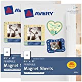 Avery Printable Magnet Sheets, 8.5' x 11', Inkjet Printer, 2 Packs, 10 White Magnetic Sheets Total (5814)