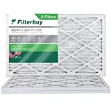 Filterbuy 13x21.5x1 Air Filter MERV 8 Dust Defense (3-Pack), Pleated HVAC AC Furnace Air Filters Replacement (Actual Size: 12.88 x 21.50 x 0.75 Inches)