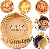 Parchment Paper 6.5 inch 50pcs Non-Stick Baking Paper Food Grade Parchment Paper Oil-proof, Water-proof for Baking Roasting Microwave Cooking