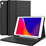 CHESONA Keyboard Case for iPad 9th Generation (2021)/8th Gen/7th Gen 10.2 Inch, Detachable Wireless with Pencil Holder Stand Folio Keyboard Cover for New iPad 9th Gen/8th Gen/7th Gen 10.2”, Black