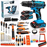 Cordless Drill Power Set, 21V Cordless Drill Set with 3000mAh Battery & Fast Charger, 117 Piece Power Tool Set Combo Kit with Power Drill Driver, 3/8' Chuck Electric Drill Set with 25+1 Clutch