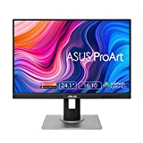 ASUS ProArt Display PA248QV 24.1” WUXGA (1920 x 1200) 16:10 Monitor, 100% sRGB/Rec.709 ΔE  2, IPS, DisplayPort HDMI D-Sub, Calman Verified, Eye Care, Anti-glare, Tilt Pivot Swivel Height Adjustable